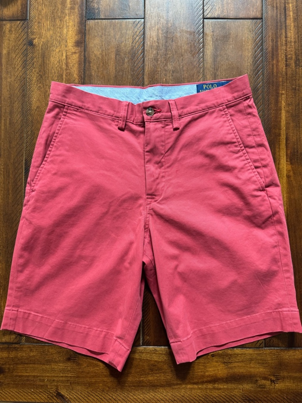 Polo Ralph Lauren Shorts Classic Fit Chino Cotton Twill Red Size 30
